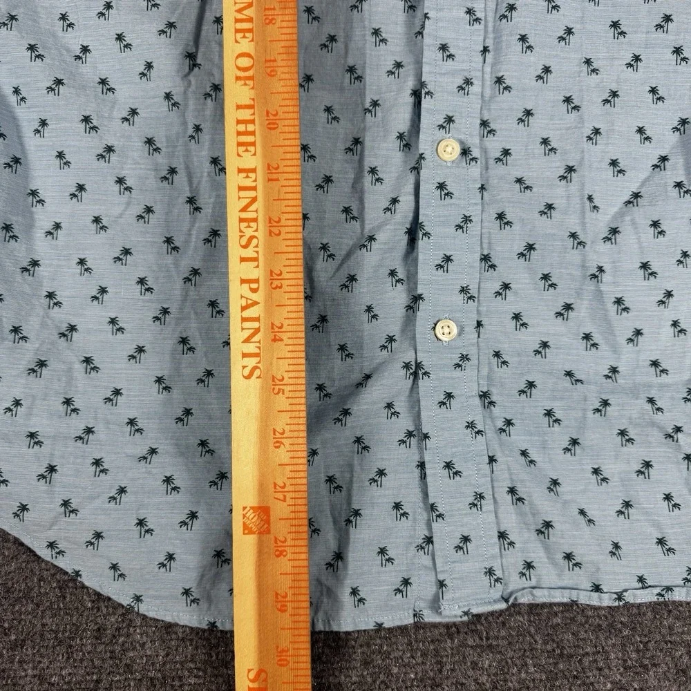Banana Republic Men's Size L Short Sleeve Palm Tree Slim Fit Button Up Shirt
